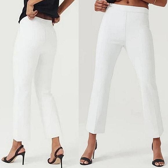 SPANX Pants - NWT Spanx "Kick Flare Pant" Cropped Classic White Shapewear Pant, Women's Size S